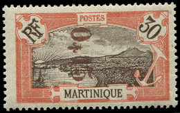 * MARTINIQUE 108 : 15c. Sur 30c. Rouge, TB - Autres & Non Classés