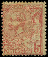* MONACO 15 : 15c. Rose, Albert Ier, Rousseur, TB - Unused Stamps