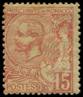 * MONACO 15 : 15c. Rose, Albert Ier, Rousseur, TB - Neufs