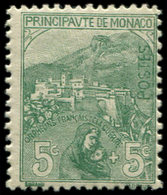 * MONACO 28 : 5 + 5c. Vert, TB - Unused Stamps