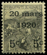 MONACO 37 : 5c. S. 5c. S. 1f. + 1f., Obl., TB - Unused Stamps