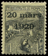 * MONACO 42 : 1f. + 1f. Noir Sur Jaune, Mariage, TB - Unused Stamps