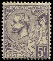 * MONACO 46 : 5f. Violet, Albert Ier, TB - Unused Stamps