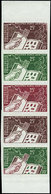 ** POLYNESIE FRANCAISE 26 : Philatec, BANDE De 5 Essais De Couleur Bdf, TB - Unused Stamps