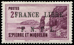 * SAINT PIERRE ET MIQUELON 268 : 2f. Lilas-rose, FRANCE LIBRE, TB - Unused Stamps