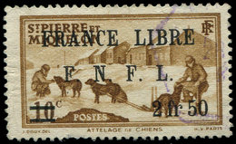 SAINT PIERRE ET MIQUELON 278 : 2f50 Sur 10c. Brun, FRANCE LIBRE, TB - Unused Stamps