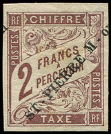 * SAINT PIERRE ET MIQUELON Taxe 9 : 2f. Marron, Forte Ch., TB - Impuestos