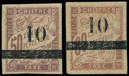 SENEGAL Taxe 1/2 : 10 Sur 50c. Lilas * Et 10 Sur 60c. Brun Sur Chamois (*), TB - Otros & Sin Clasificación