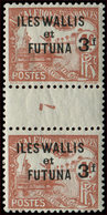 ** WALLIS ET FUTUNA Taxe 10 : 3f. Sur 1f. Brun-jaune, PAIRE Mill.7, TB, Cote Maury - Postage Due