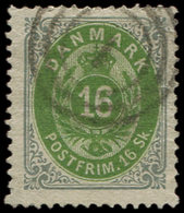 DANEMARK 20 : 16s. Gris Et Vert, Obl., TB - Other & Unclassified