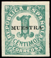 ** ESPAGNE 526 : 1c. Vert, Surcharge MUESTRA Noire, TB - Used Stamps