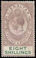 * GIBRALTAR 87 : 8sh. Violet-brun Et Vert, TB - Gibraltar