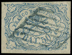 ITALIE (ANCIENS ETATS) EGLISE 10 : 50b. Bleu, Obl., TB - Papal States