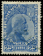 LIECHTENSTEIN 3 : 25h. Bleu, Obl., TB - Unused Stamps