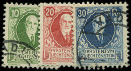 LIECHTENSTEIN 72/74 : La Série Obl., TB - Unused Stamps