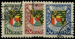 LIECHTENSTEIN 75/77 : La Série Obl., TB - Unused Stamps