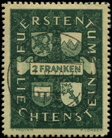 LIECHTENSTEIN 159 : 2f. Vert Foncé, Obl., TB - Unused Stamps