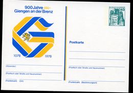 Bund PP100 C2/010 900 J. GIENGEN BRENZ 1978 - Private Postcards - Mint