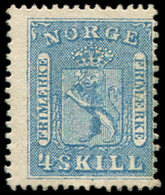 (*) NORVEGE 8 : 4s. Bleu, TB. S - Used Stamps