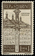 * SAINT MARIN 96 : 1l. Brun Foncé, TB - Unused Stamps