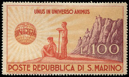 ** SAINT MARIN 278 : 100l. Rouge, Jaune Et Lilas, TB - Unused Stamps