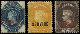 * CEYLAN Service 1, 2 Et 5, TB - Ceylon (...-1947)