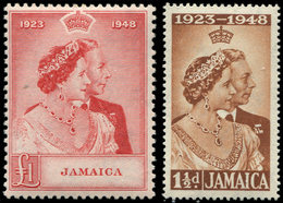 ** JAMAIQUE 145/46 : Noces D'argent, TB - Jamaïque (...-1961)