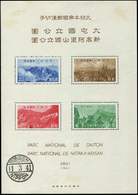 JAPON BF 8 : Parc National De Daiton Et De Niitaka-Arisan, Oblitération Hors Timbres, TB - Blocs-feuillets