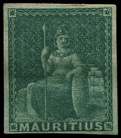 * ILE MAURICE 12 : (4p.) Vert, Forte Ch. Et Grain Dans Le Papier, Sinon TB - Mauritius (...-1967)