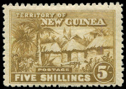 * NOUVELLE-GUINEE Occupation Britannique 25 : 5sh. Bistre-olive, TB - Papua Nuova Guinea