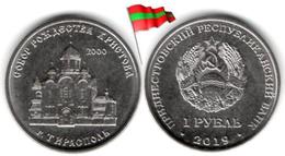 Transnistria - 1 Rouble 2019 (Nativity Cathedral Tiraspol - 50,000 Ex.) - Moldawien (Moldau)