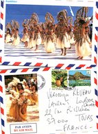 POLYNESIE FRANCAISE  - LETTRE PAR AVION  Yv N°374 CARNET - 135 / 1 - Lettres & Documents