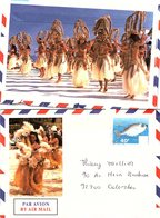 POLYNESIE FRANCAISE  - LETTRE PAR AVION  Yv N°352 / 1 - Briefe U. Dokumente