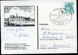 Bund PP100 D2/001 BÖBLINGEN ALTES STADTBILD Sost. Heinrich V. Stephan 1977 - Privé Postkaarten - Gebruikt