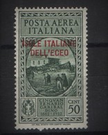 EGEO 1932 POSTA AEREA GARIBALDI 50 CENTESIMI ** MNH - Ägäis (Stampalia)