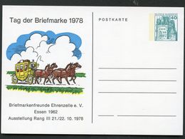 Bund PP100 D2/009 ESSEN POSTKUTSCHE TAG DER BRIEFMARKE 1978 - Cartoline Private - Nuovi