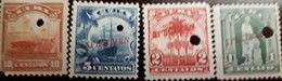O) 1899 CUBA - CARIBBEAN, PUNCH PROOF - SPECIMEN, STATUE OF COLUMBUS  - SC 227 1c, ROYAL PALMS SC 228 2c, OCEAN LINER SC - Geschnittene, Druckproben Und Abarten