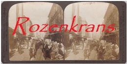 Old Original Photo Street Scene Egypt Egypte Alexandria Arab Arabian Arabe Oude Foto Stereo Stereoscope Stereokaart - Stereoscopic