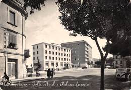 M08864 "CAMPOBASSO-JOLLI HOTEL E PALAZZO FERROVIERI"ANIMATA-FURGONCINO CHARMS-ALEMAGNA- CART. ILLUSTR. ORIG. SPED. 1958 - Campobasso