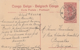 Congo Belge Entier Postal Illustré Pour La Belgique 1924 - Enteros Postales