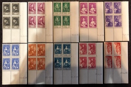 Monaco - YT Nº 185 à 194 ** - Neuf Sans Charnière - Luxe  - Coin Daté - 1939 - Unused Stamps