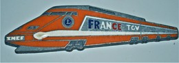 Rare Insigne Broche  Duseaux Paris TGV  Lion's Club Longueur 7.5 Cm - Railway