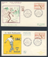 France Rep. Française 1958 2x FDC - Mi 1197 YT 1161 Sc 883 SG SG 1385 - Jeu De Boules - French Traditionel Games - Petanque