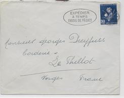 1946 - SUISSE - PRO-JUVENTUTE 1945 ZUMSTEIN 116 SEUL Sur LETTRE De GENEVE => LE THILLOT (VOSGES) - Storia Postale