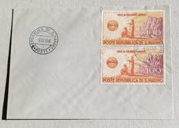 Busta Affrancata Con Due Valori Da L.100 UNRRA - 06/10/1946 - Storia Postale