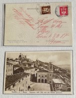Cartolina Illustrata Panorama Della Città - Affrancata Con L.1+L.2 Stemmi Anno 1945/46 - Storia Postale