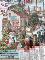 1905 CALENDRIER PUBLICITAIRE PUBLICITÉ " LE PETIT JOURNAL" " CHOCOLAT DEWINCK " Vendu En état Très Moyen Voir Scans - Tamaño Grande : 1901-20