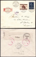 Belgique - Lettre Censurée COB 609+610 En Recom. De Bruxelles 05/12/1942 Vers St Gallen Suisse (RD111)DC5614 - Covers