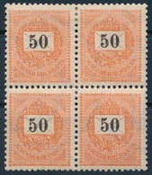 ** * 1898 50kr Négyestömb, 4. Vízjelállás, 1 Bélyeg Postatiszta (125.000+++) - Autres & Non Classés