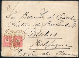 1894 Levél Belgiumba 5kr Pár Bérmentesítéssel, Portóelőjegyzéssel 'SZIGET SZ. MIKLÓS' - 'GOSSELIES' - Other & Unclassified